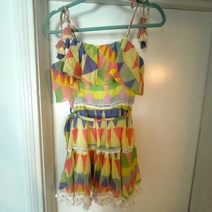 Place Nationale Anthropology dress, geometric print